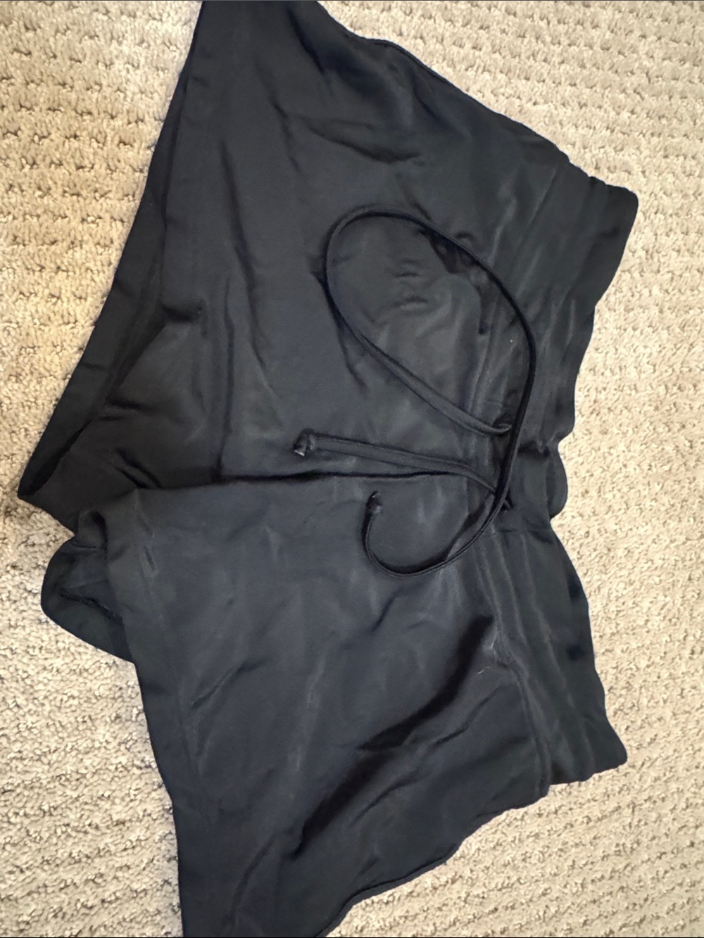 Women's Black Drawstring swim Shorts